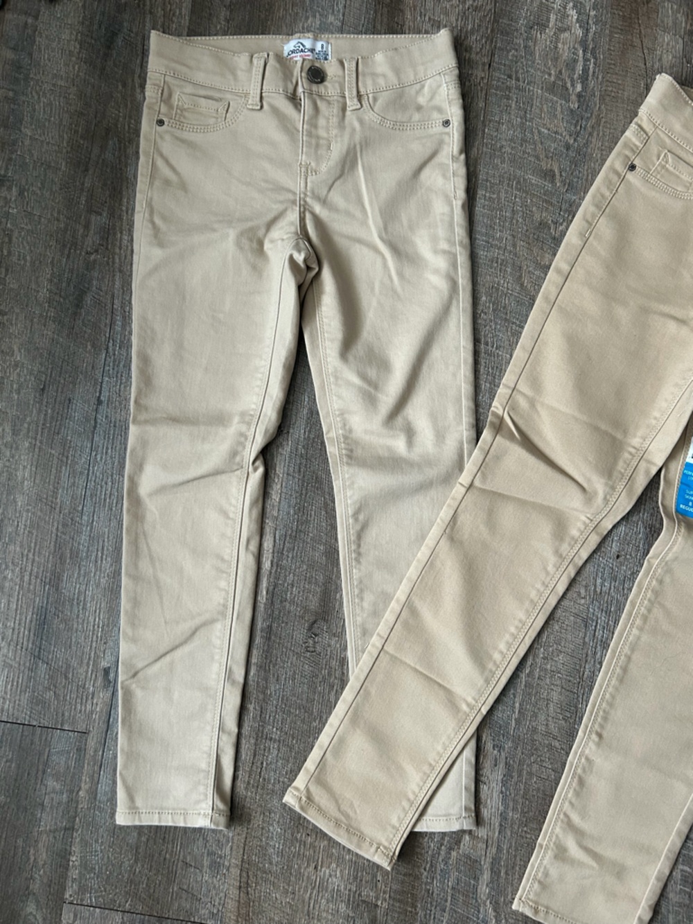 Girls Classic Beige/Tan Jeans - Straight Leg Size 8 - Picture 5 of 8